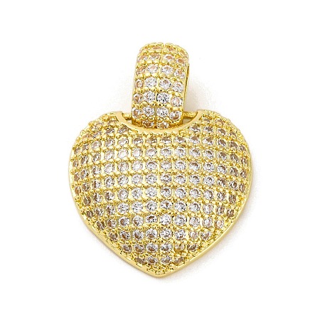 Brass Pendants with Cubic Zirconia KK-D536-04G-1