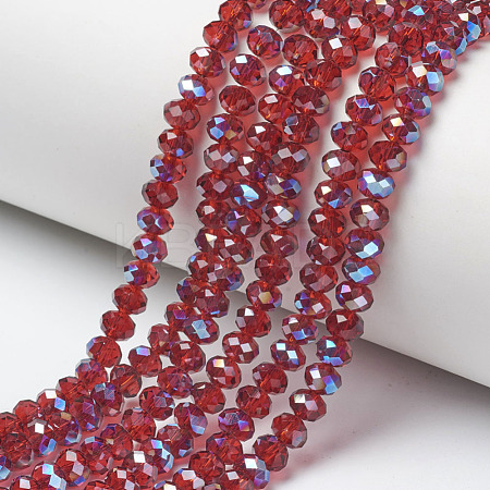 Electroplate Glass Beads Strands EGLA-A034-T6mm-I14-1