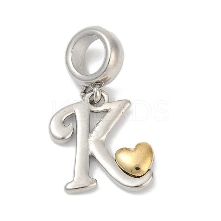 Brass European Dangle Charms LS-KK-Z097-01K-GP-1