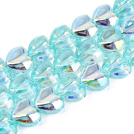 Electroplate Transparent Glass Beads Strands LS-EGLA-N056-01A-03-1
