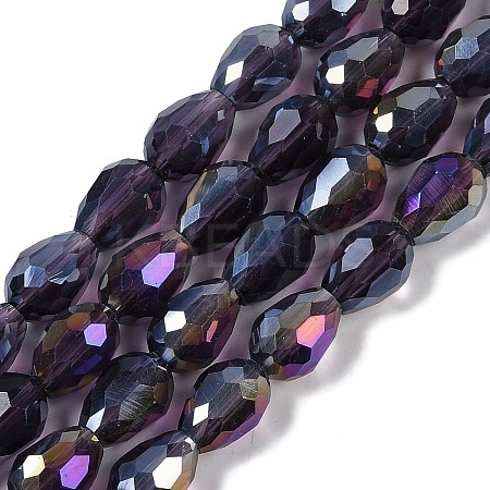 Transparent Electroplate Glass Beads Strands LS-EGLA-N013-T6mm-B06-1