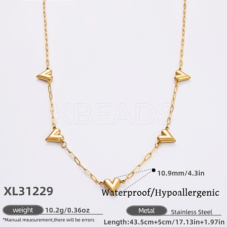 316L Surgical Stainless Steel Link Chain Necklaces for Women FS-WGE9B28-05-1