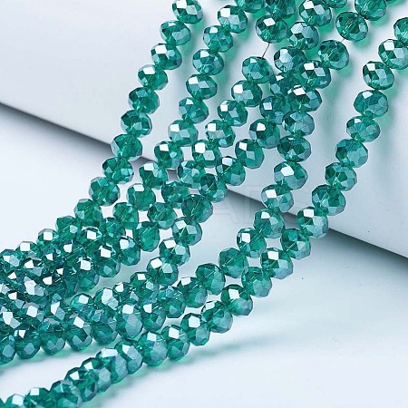 Electroplate Glass Beads Strands EGLA-A034-T10mm-A18-1