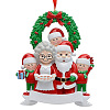Resin Santa Claus Family Pendant Decorations XMAS-PW0006-03-1