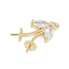 Rack Plating Brass with Cubic Zirconia Pendants LS-KK-Q018-04G-2