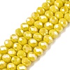 Electroplate Glass Beads Strands EGLA-A044-P6mm-B04-1