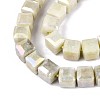Anti-Tarnish Electroplate Glass Beads Strands GLAA-T025-8mm-10F-3