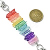 Dyed Colorful Natural Quartz Crystal Chakra Prism Link Bag Extender Chains FIND-JF00145-3