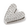 Brass Micro Pave Cubic Zirconia Slide Charms ZIRC-I068-08P-A-2