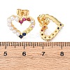 Hollow Heart Brass Micro Pave Cubic Zirconia Stud Earrings EJEW-A152-05G-5