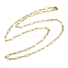 304 Stainless Steel Paperclip Chain Necklaces NJEW-H072-01G-4