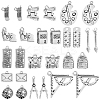 56Pcs 14 Styles Tibetan Style Alloy Pendants TIBE-SC0002-49-RS-1