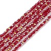 Transparent Electroplate Glass Beads Strands EGLA-F156-AB01-1