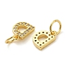 Brass Micro Pave Cubic Zirconia Pendants KK-M273-02G-D-2