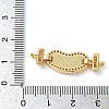 Rack Plating Brass Micro Pave Clear Cubic Zirconia Heart Connector Charms KK-K385-99G-01-3