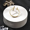 304 Stainless Steel Open Cuff Rings for Women RJEW-S395-02G-3