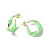 Enamel Twist Stud Earrings EJEW-P214-03G-03-2