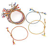 24Pcs 12 Colors Bohemian Braided Polyester Cord Bracelet Making MAK-TA0001-34-3