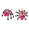 Halloween Theme Dyed Synthetic Turquoise & Glass Seed Beads Pendants PALLOY-MZ00774-01-1