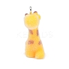 Animal Shape Flocky Resin Pendants RESI-Q229-01J-2