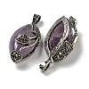 Natural Amethyst Horse Eye Pendants G-F766-01AS-04-2