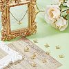 10Pcs Brass Micro Pave Clear Cubic Zirconia Charms ZIRC-HS0001-01-6