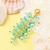 Trumpet Flower Glass Pendant Decorations HJEW-YW0001-02A-5