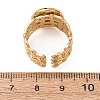 Woven Bezel 304 Stainless Steel Cuff Ring Components SA-CBAD8FA-01G-03-3