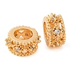 Brass Micro Pave Cubic Zirconia European Beads KK-K378-39G-2