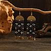 Bohemian Style Flower Glass Bead Handmade Dangle Earrings ZK4916-4-1
