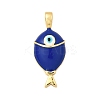 Brass Enamel Pendants X-KK-I360-018G-1