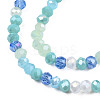 Electroplate Glass Beads Strands X-EGLA-T020-12F-3