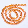 Electroplate Glass Beads Strands EGLA-A034-T1mm-B16-2