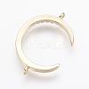 Brass Micro Pave Cubic Zirconia Links ZIRC-G109-56G-NR-2
