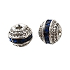Round Brass Micro Pave Cubic Zirconia Beads KK-L230-11P-03-1