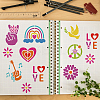 PET Hollow Out Drawing Painting Stencils DIY-WH0391-0547-7