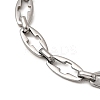 304 Stainless Steel Hollow Cross-Linked Chain Bracelets for Women BJEW-JB12294-01-3