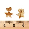 Ion Plating(IP) Star 304 Stainless Steel Stud Earrings EJEW-Z040-58G-3