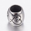 304 Stainless Steel European Beads STAS-P173-089AS-1