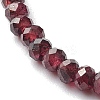 Natural Garnet Beaded Bracelets BJEW-JB06384-01-4