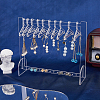 Transparent Acrylic Earring Hanging Display Stands EDIS-FH0001-04-5