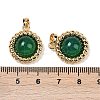 Brass with Gemstone Pendants KK-Q030-27D-G-3