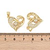 Brass Micro Pave Cubic Zirconia Pendants KK-P339-18G-3