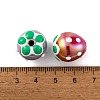 UV Plating Rainbow Iridescent Acrylic Beads X-PACR-C009-01-3