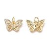 Brass Micro Pave Clear Cubic Zirconia Charms LS-ZIRC-Q024-11G-2