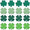 20Pcs 4 Styles Clover Food Grade Silicone Beads SIL-SC0002-57-1