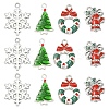 24Pcs 4 Styles Christmas Alloy Pendants ENAM-YW0006-43-1