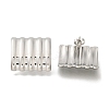 304 Stainless Steel Curved Rectangle Stud Earrings for Women EJEW-S227-54P-1