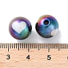 UV Plating Rainbow Iridescent Acrylic Beads OACR-H112-18A-3