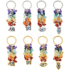 8Pcs Chakra Natural Gemstone Chip Bead Keychain KEYC-FH00054-1
